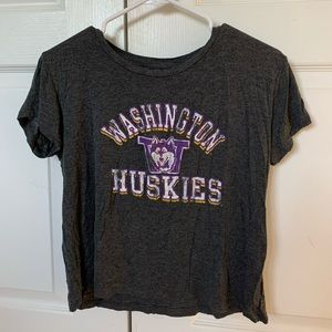 Grey University of Washington Crop Top